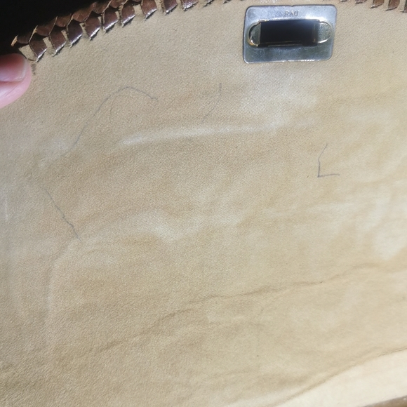 Leather Embossed purse Brown Made in Mexico. Flawed - Picture 12 of 16